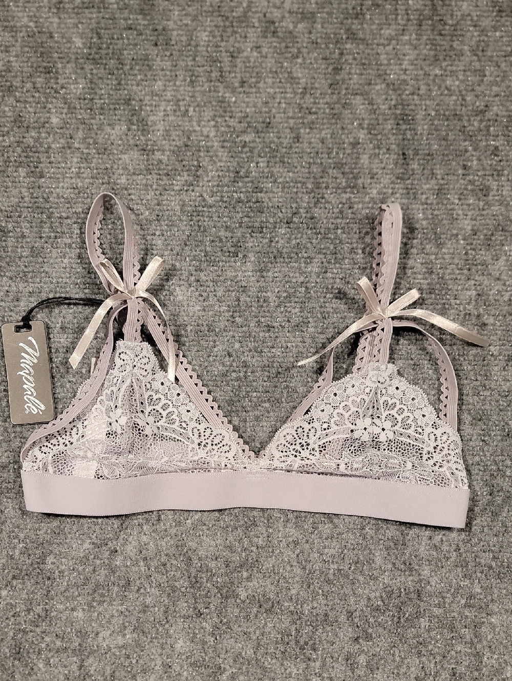 Mapale Lace Bralette in Pale Lilac Small/Medium